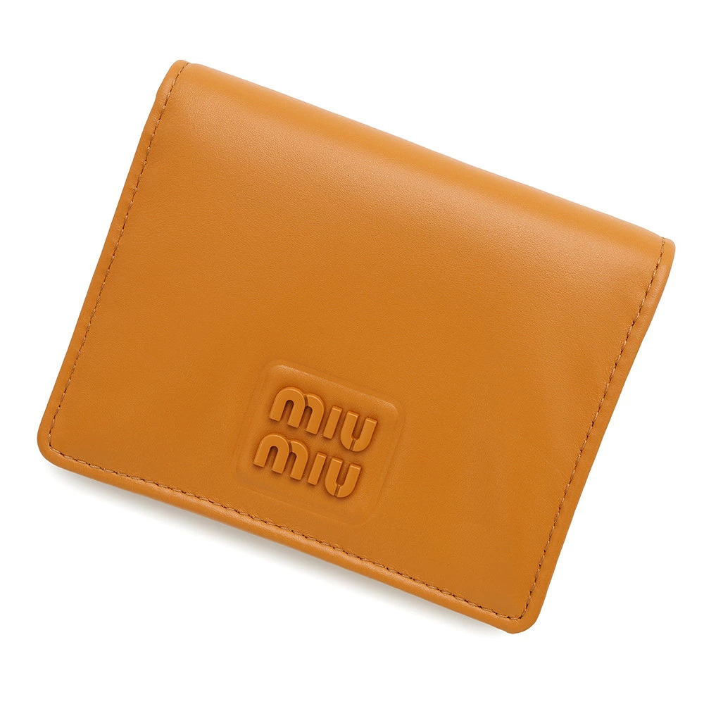 Miu Miu Bi fold Wallet Madras Leather